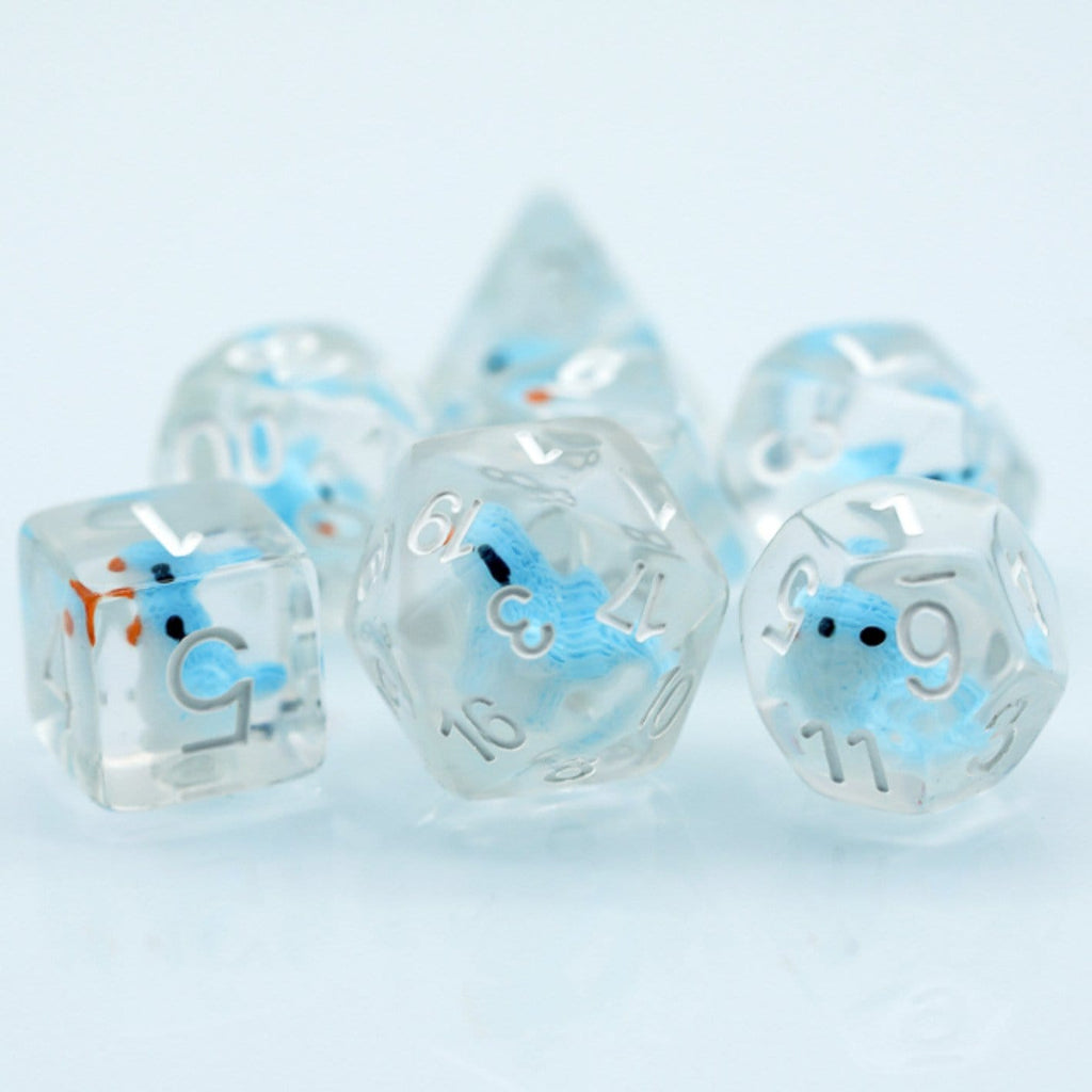 Blue Bird RPG Dice Set Plastic Dice Foam Brain Games