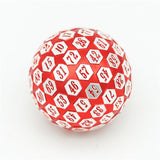 45mm Metal D100 - Red & Silver Metal Dice Foam Brain Games