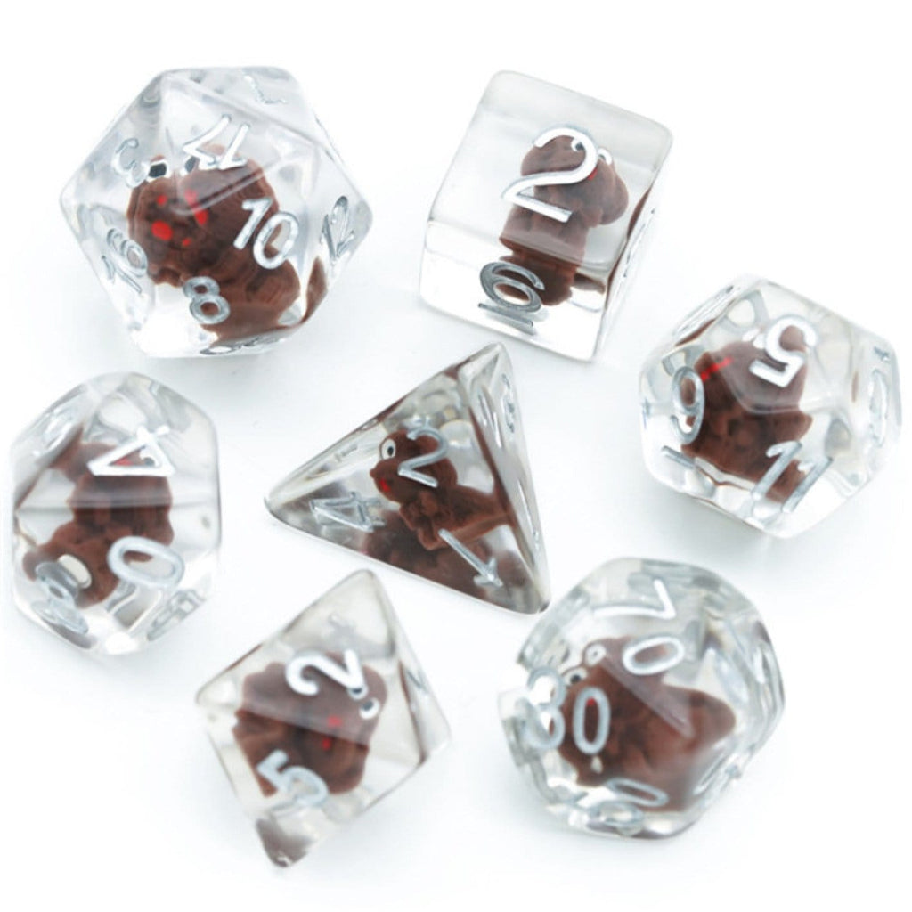 Fluffy Puppy RPG Dice Set Plastic Dice Foam Brain Games