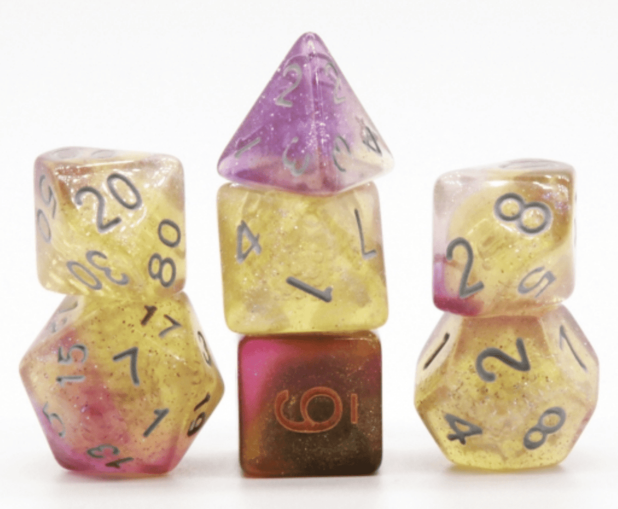 Dreamy Galaxy RPG Dice Set Plastic Dice Foam Brain Games