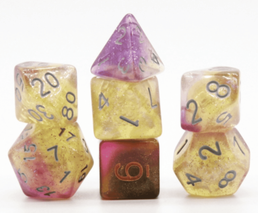 Dream Nebula RPG Dice Set Plastic Dice Foam Brain Games