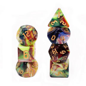 Secret Garden RPG Dice Set Plastic Dice Foam Brain Games
