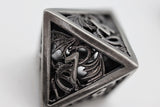 Dragon Essence: Silver - Hollow Metal RPG Dice Set Metal Dice Foam Brain Games