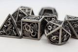 Dragon Essence: Silver - Hollow Metal RPG Dice Set Metal Dice Foam Brain Games