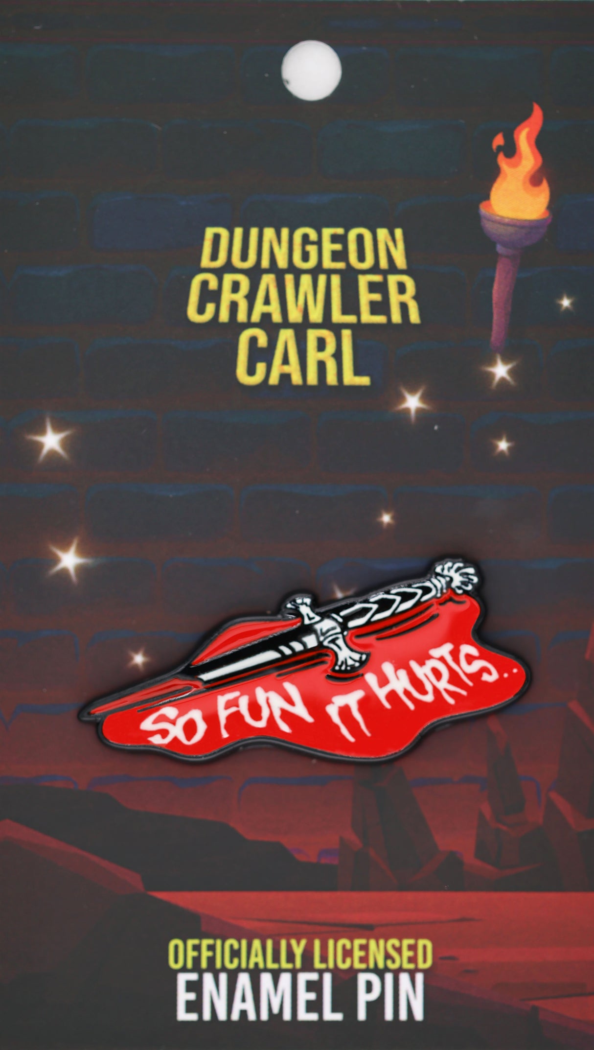 Dungeon Crawler Carl: So Fun It Hurts Enamel Pin Enamel Pin Foam Brain Games