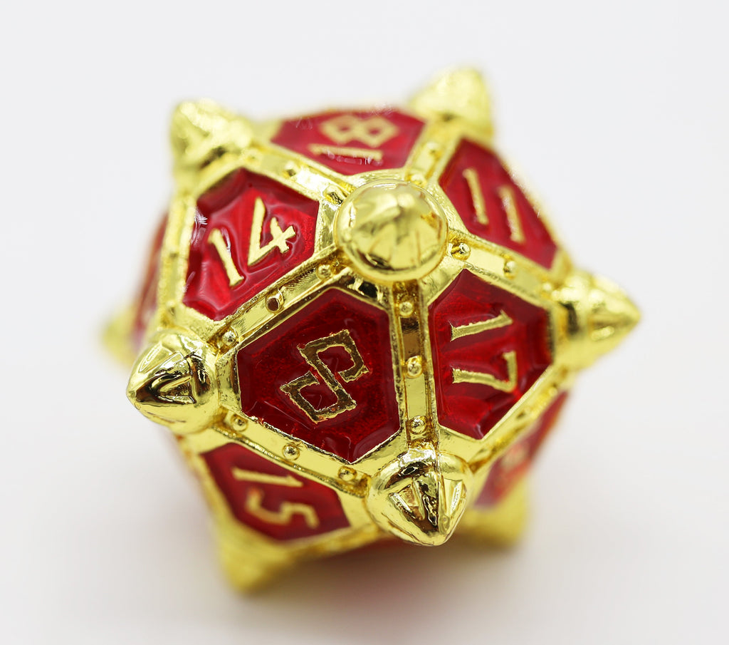 Dice 51: Solar Ruby - Metal RPG Dice Set Metal Dice Foam Brain Games