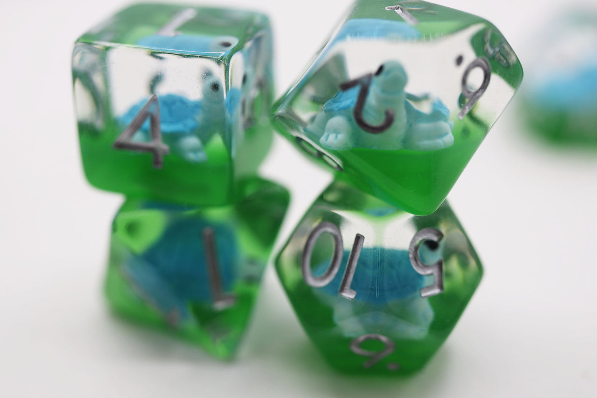 Splash Turtle RPG Dice Set Plastic Dice Foam Brain Games