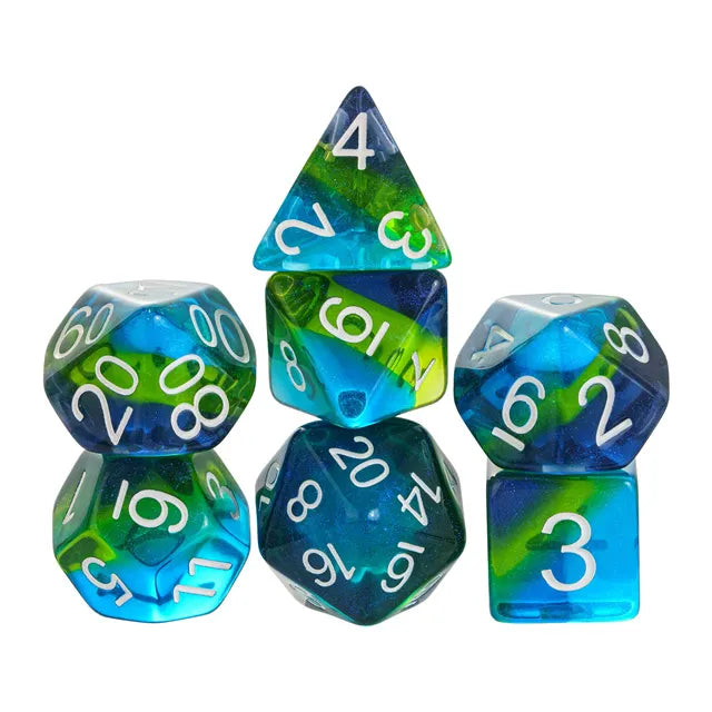 Spritely Beyond RPG Dice Set Plastic Dice Foam Brain Games