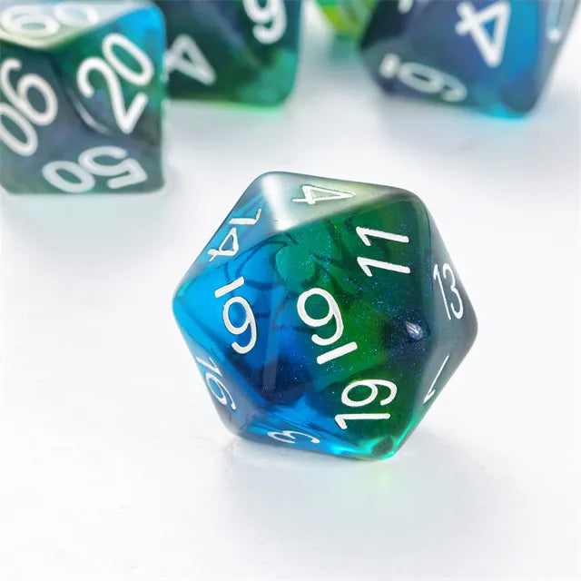 Spritely Beyond RPG Dice Set Plastic Dice Foam Brain Games