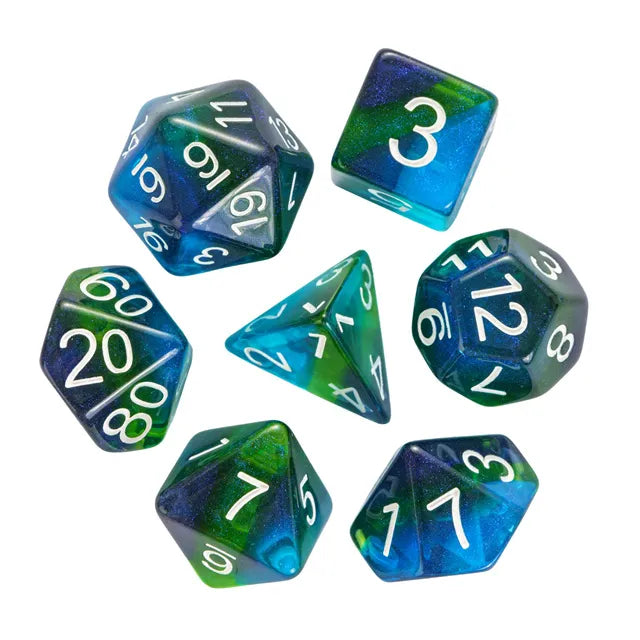 Spritely Beyond RPG Dice Set Plastic Dice Foam Brain Games