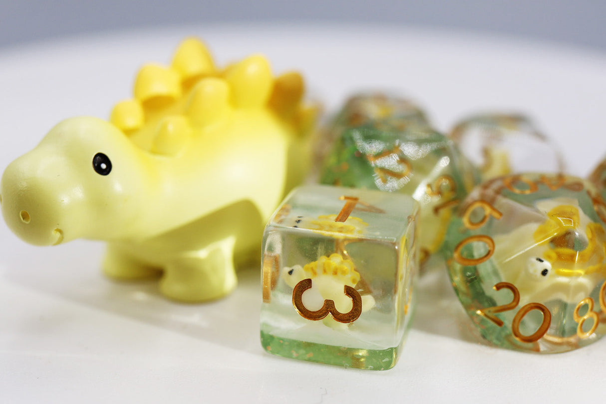 Stegosaurus RPG Dice Set Plastic Dice Foam Brain Games