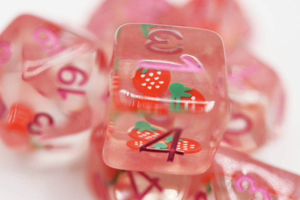 Strawberry Shortcake RPG Dice Set Plastic Dice Foam Brain Games