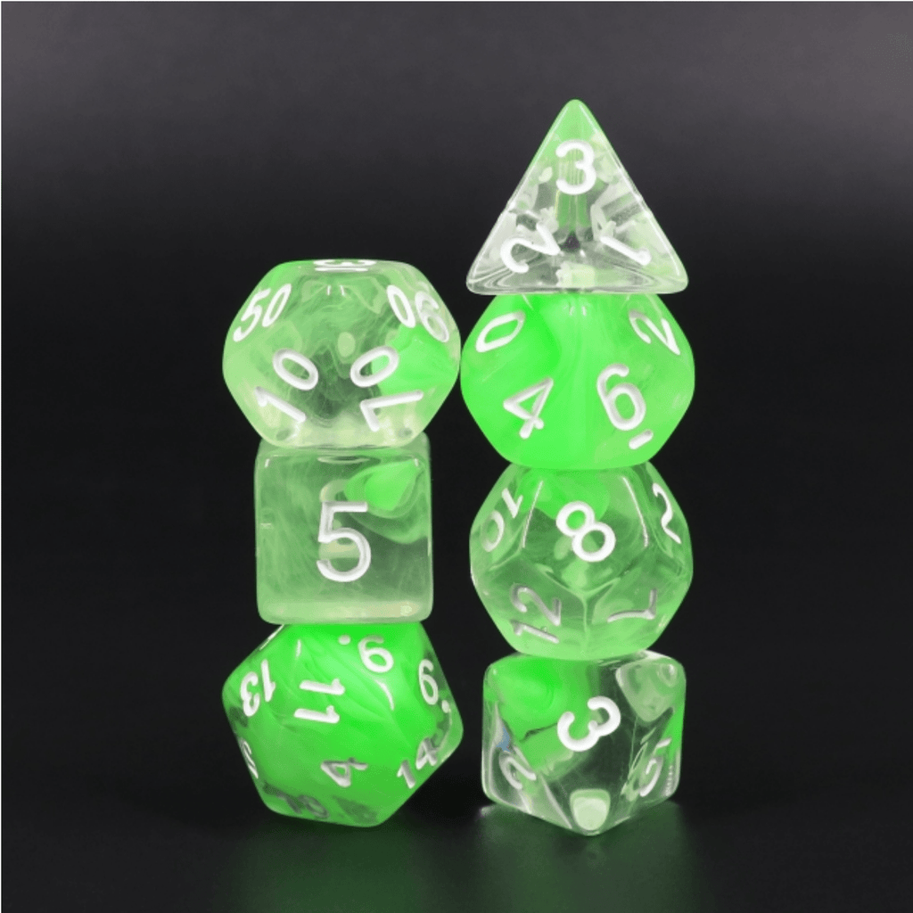 Summer Limes RPG Dice Set Plastic Dice Foam Brain Games