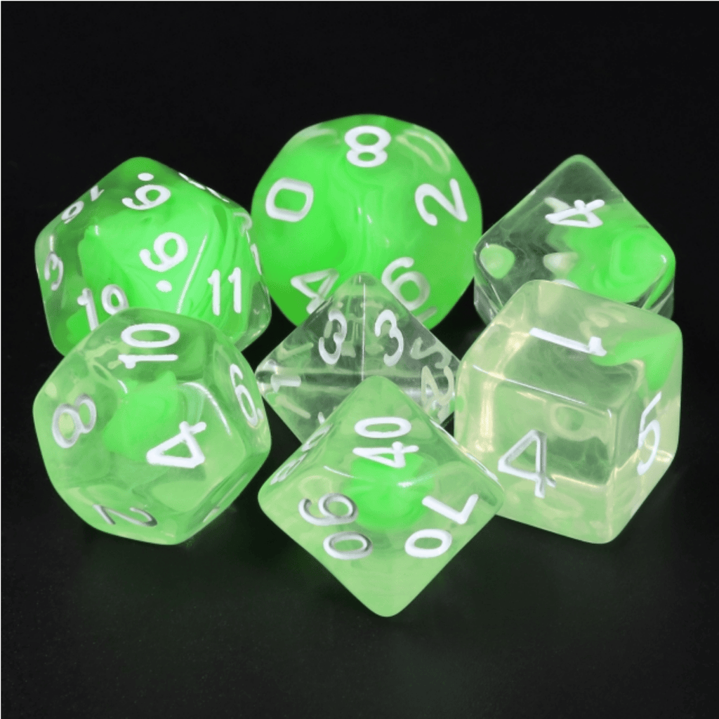 Summer Limes RPG Dice Set Plastic Dice Foam Brain Games