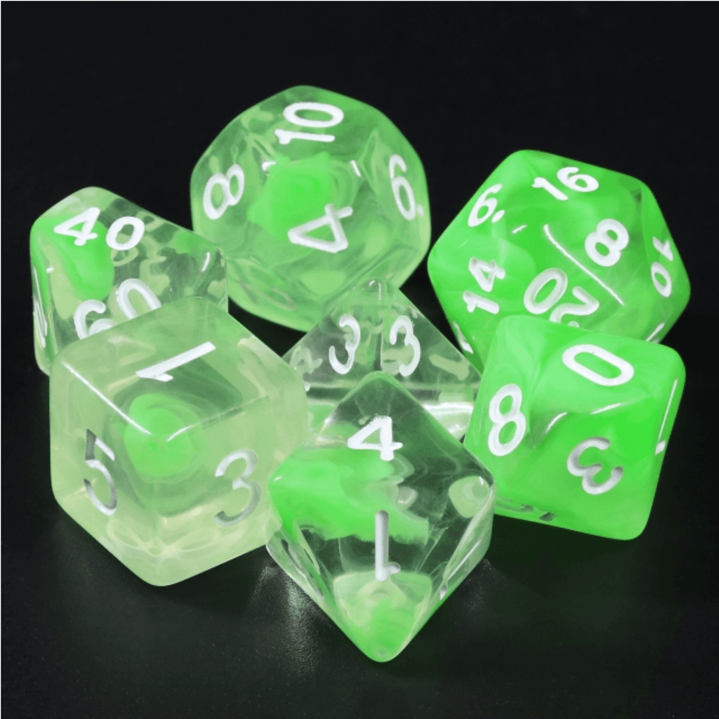 Summer Limes RPG Dice Set Plastic Dice Foam Brain Games