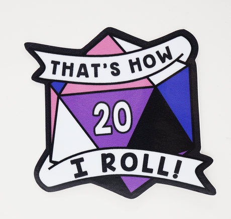 That's How I Roll Sticker - Genderfluid Pride Stickers Foam Brain Games