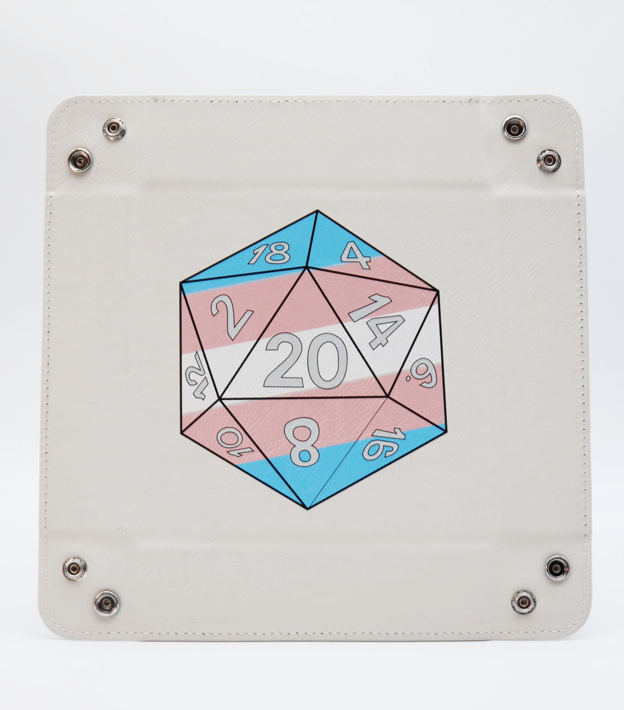 Pride D20 Snap Tray: Transgender Dice Tray Foam Brain Games