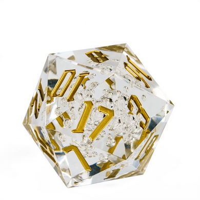 55mm Titan D20 - Sharp Edge Bubbles Plastic Dice Foam Brain Games