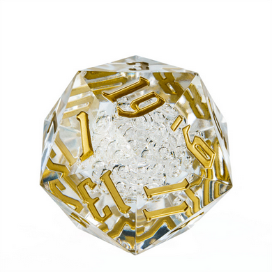 55mm Titan D20 - Sharp Edge Bubbles Plastic Dice Foam Brain Games