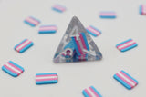 Transgender Flag RPG Dice Set Plastic Dice Foam Brain Games