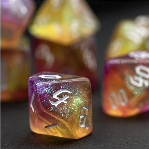 Twilight Elemental RPG Dice Set Plastic Dice Foam Brain Games