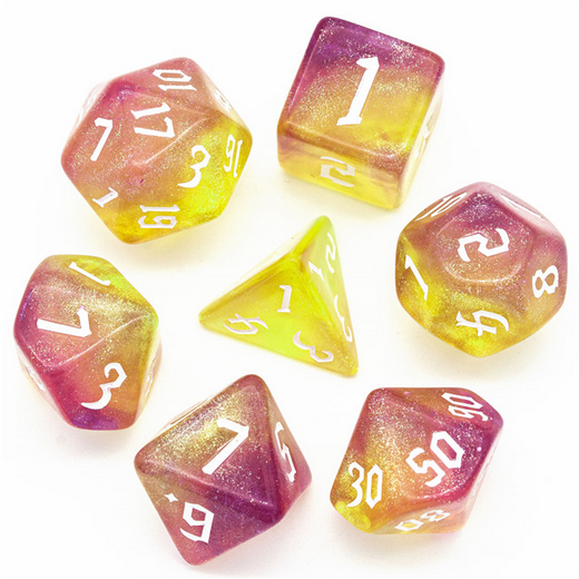 Twilight Elemental RPG Dice Set Plastic Dice Foam Brain Games