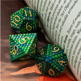 Dragon Scale: Venom - Metal RPG Dice Set Metal Dice Foam Brain Games
