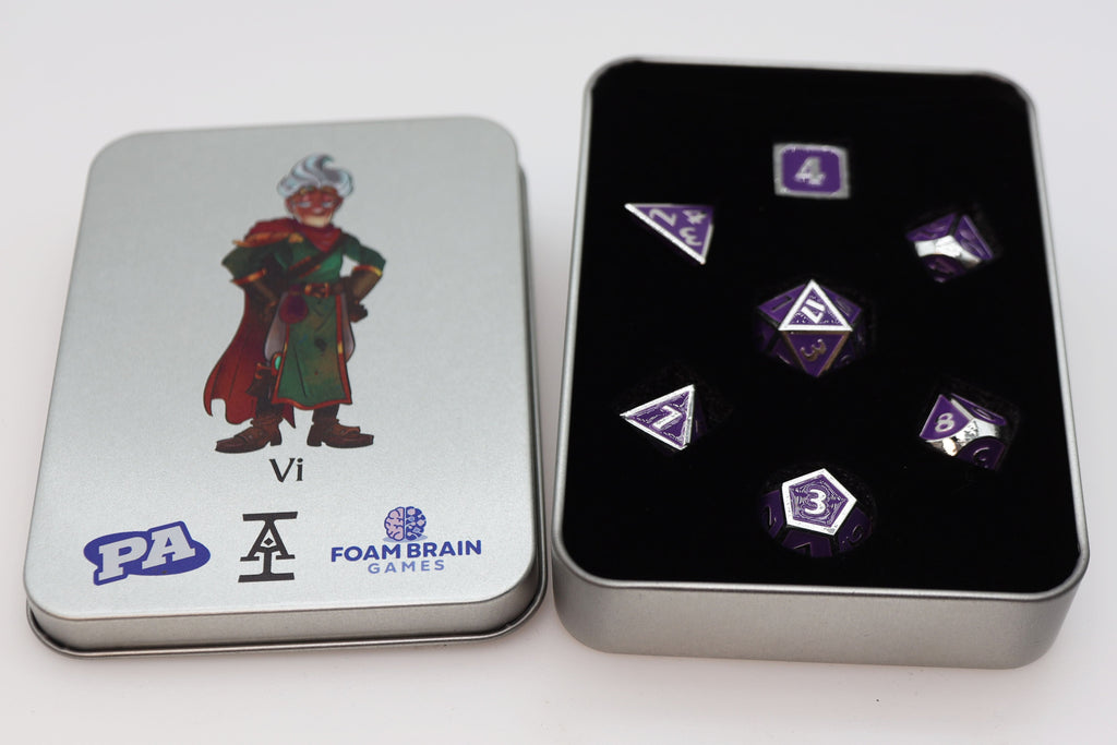 Acquisitions Inc Character Dice: Vi (2nd Edition) Metal Dice Foam Brain Games