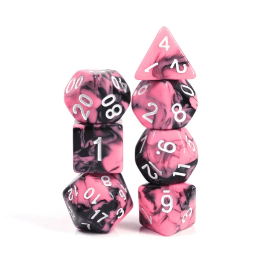 Watermelon Cream RPG Dice Set Plastic Dice Foam Brain Games