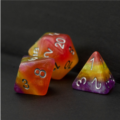 Wyldfire RPG Dice Set Plastic Dice Foam Brain Games