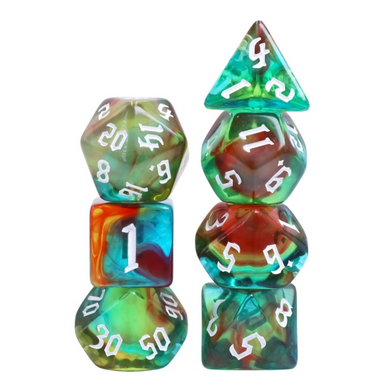 Wind Elves RPG Dice Set Plastic Dice Foam Brain Games