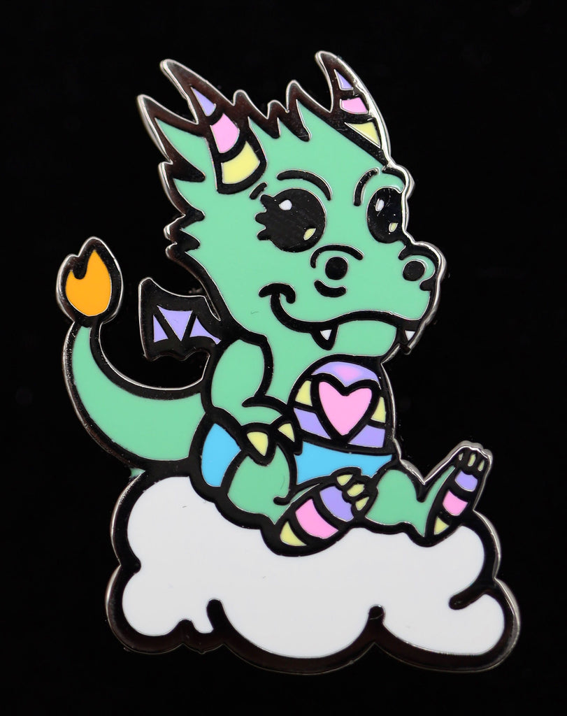 Baby Monster Pin - Dragon Enamel Pin Foam Brain Games