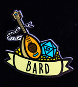 Banner Class Pin - Bard Enamel Pin Foam Brain Games