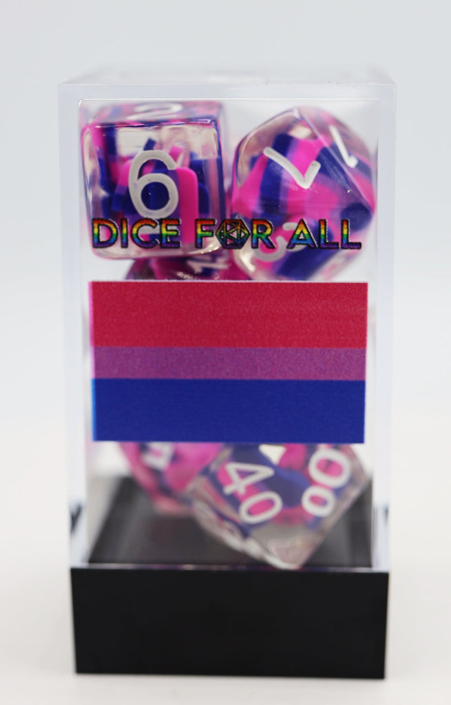 Bisexual Flag RPG Dice Set Plastic Dice Foam Brain Games