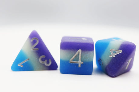 Blueberry Snow Cone RPG Dice Set Plastic Dice Foam Brain Games