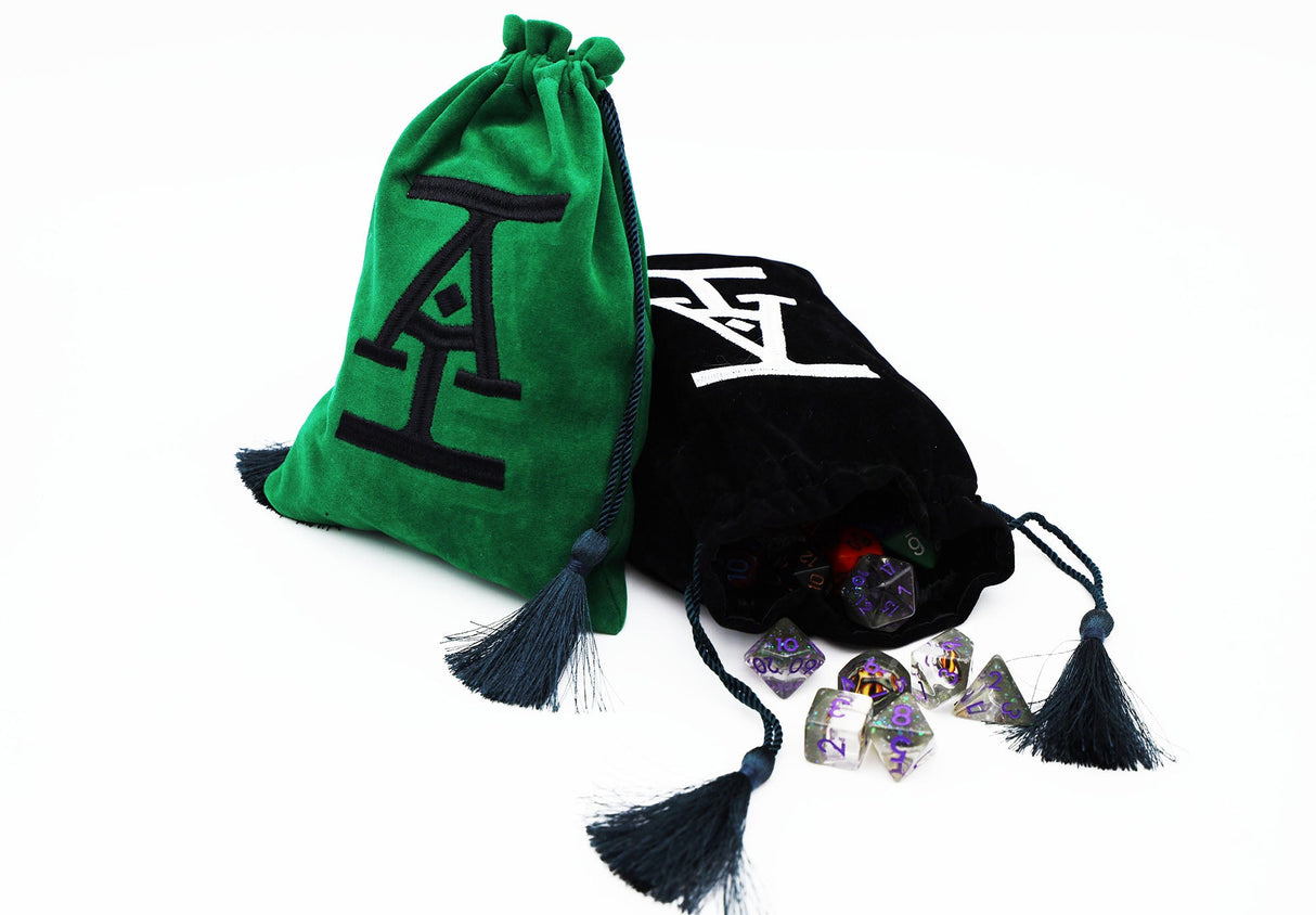 Acquisitions Inc Logo Dice Bag: Green Dice Bag Foam Brain Games