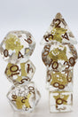 Gilded Butterfly RPG Dice Set Plastic Dice Foam Brain Games