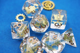 Gilded Butterfly RPG Dice Set Plastic Dice Foam Brain Games