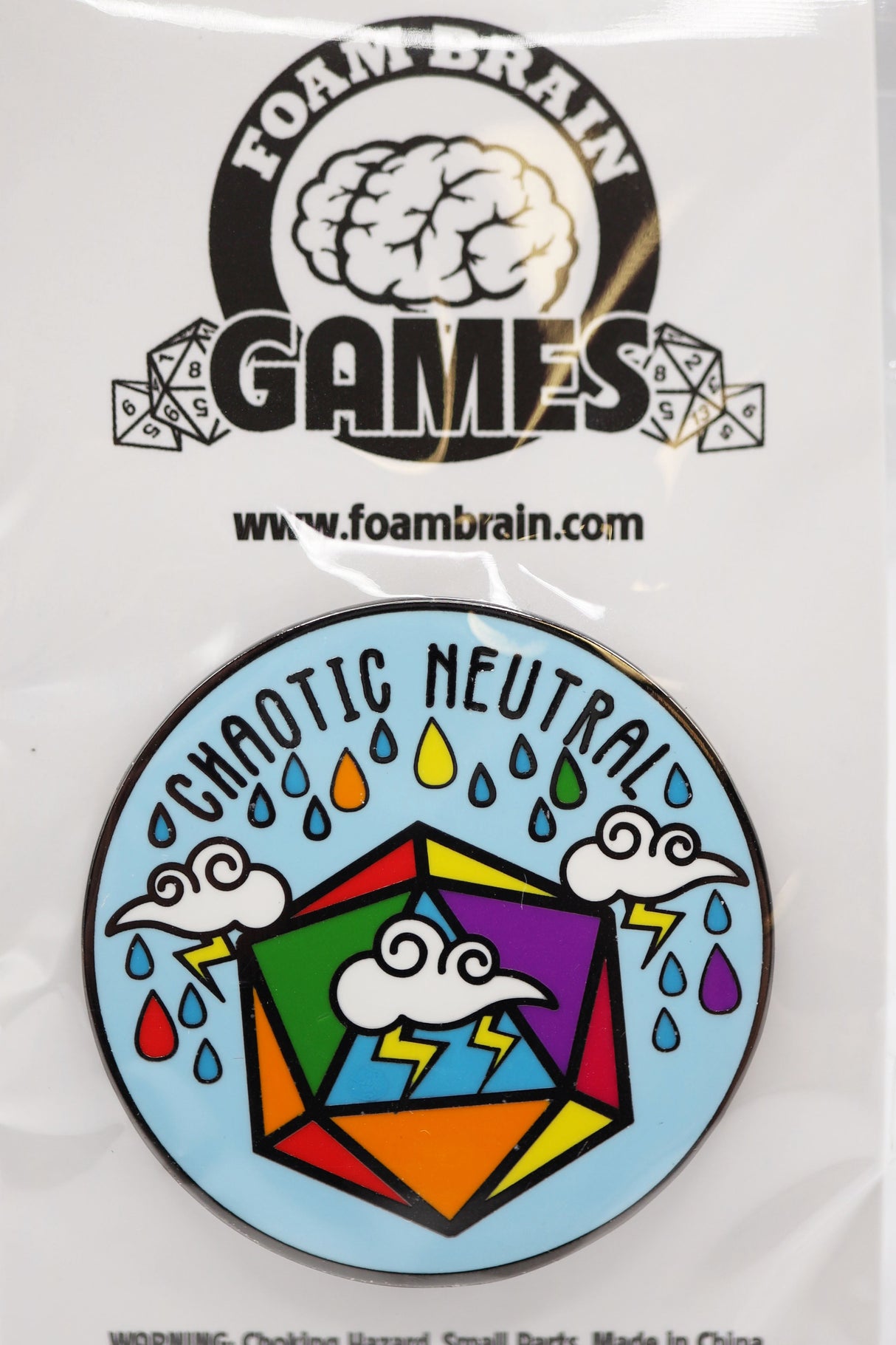 Pride Flag Alignment Pin: Rainbow Enamel Pin Foam Brain Games