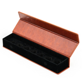 Magnetic Dice Vault - Brown Leatherette Dice Box Foam Brain Games