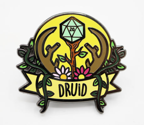 Banner Class Pin - Druid Enamel Pin Foam Brain Games