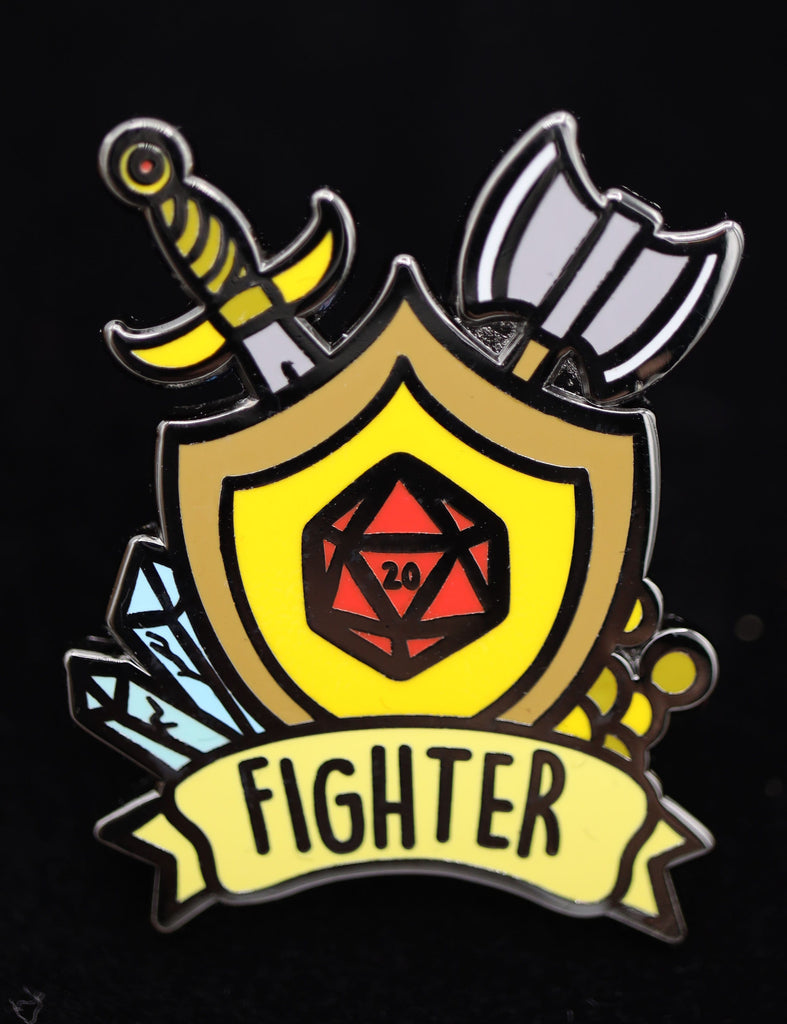 Banner Class Pin - Fighter Enamel Pin Foam Brain Games