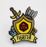 Banner Class Pin - Fighter Enamel Pin Foam Brain Games