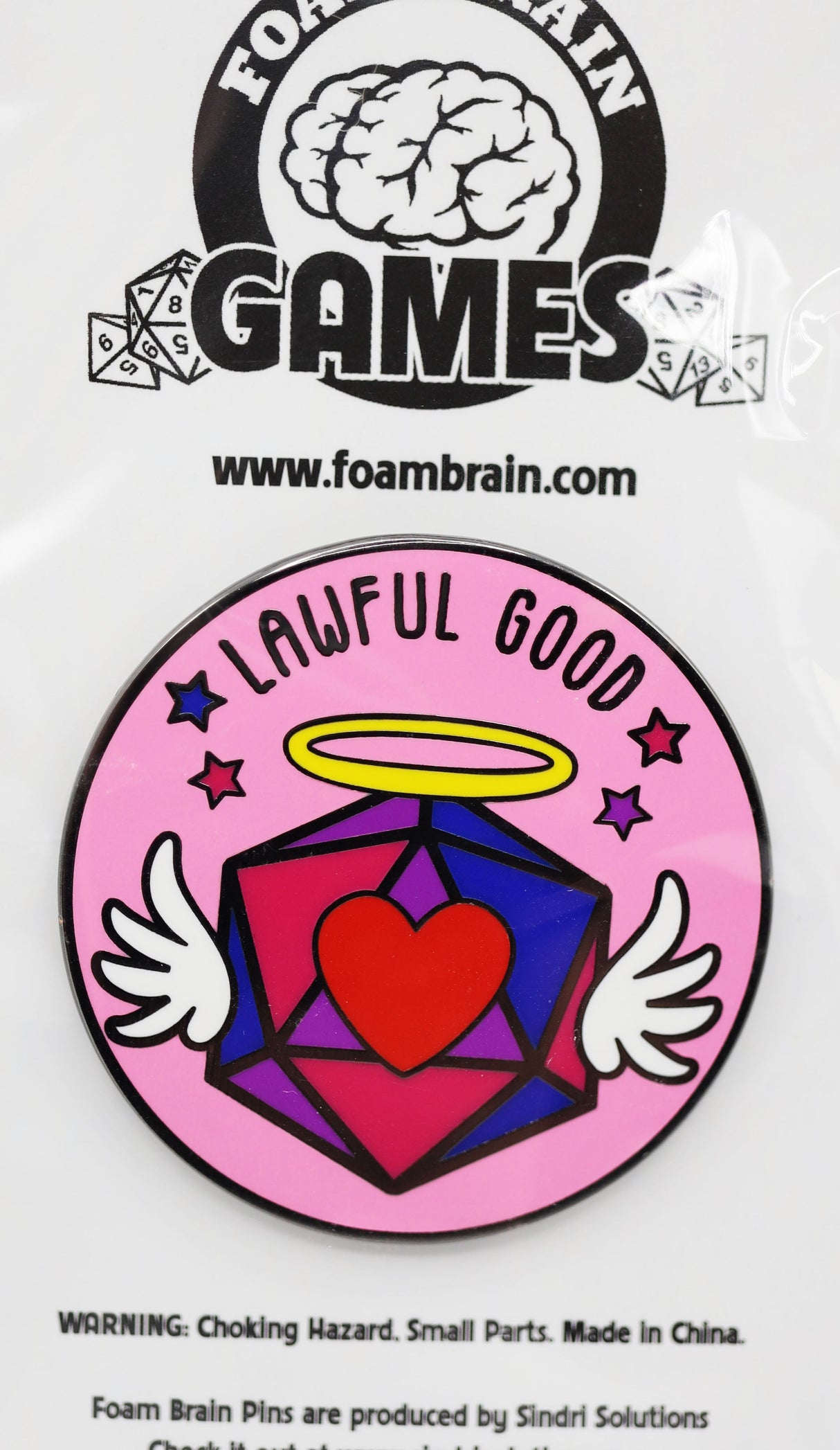 Pride Flag Alignment Pin: Bisexual Enamel Pin Foam Brain Games