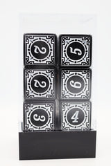12 piece D6s - Magic Burst White Plastic Dice Foam Brain Games