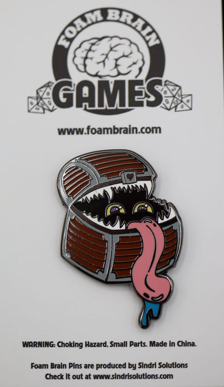 Monster Index Pin - Mimic Enamel Pin Foam Brain Games