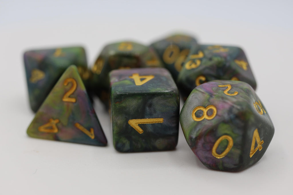 Mystic Woodland RPG Dice Set Plastic Dice Foam Brain Games