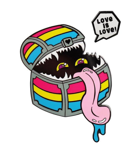 Enamel Mimic Pride Pin - Pansexual Enamel Pin Foam Brain Games