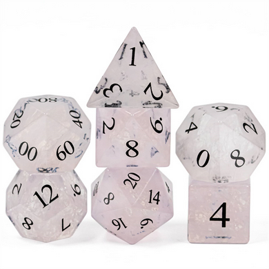 Pink Watermelon Glass - Engraved Stone Dice Foam Brain Games