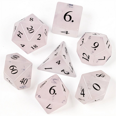 Pink Watermelon Glass - Engraved Stone Dice Foam Brain Games